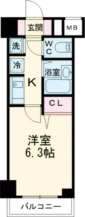 レジディア上落合 5階階 間取り