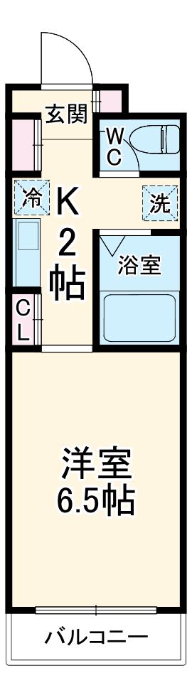 アルモニーHAND(1K/2階)の間取り写真