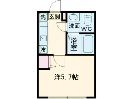 STAGE東立石(1K/1階)の間取り写真