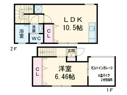 Ｇａｒａｇｅ　Ｓｉｔｅ(1LDK)の間取り写真