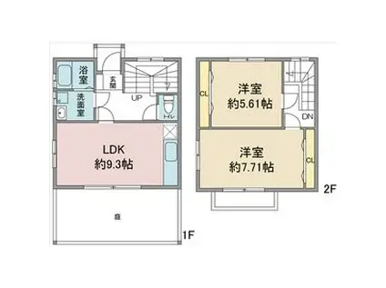 エスパスよもぎ台(2LDK)の間取り写真