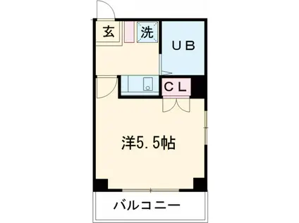 エスポアール森田(1K/4階)の間取り写真