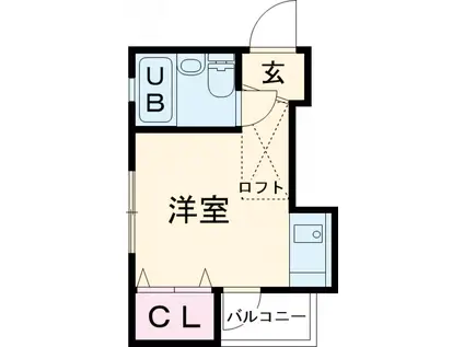 メゾンアライ中野3号(ワンルーム/3階)の間取り写真