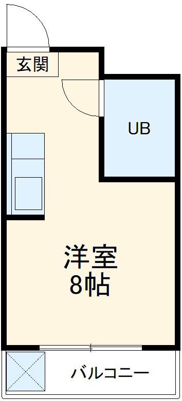 パークマンション本山(ワンルーム/2階)の間取り写真