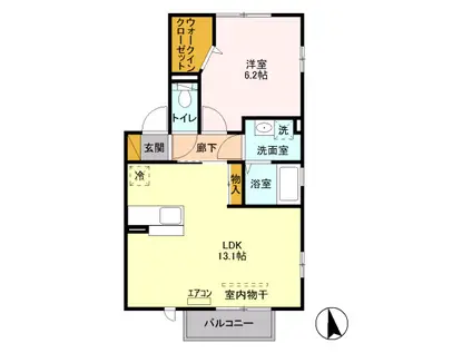 マーメルゾンⅡ(1LDK/2階)の間取り写真