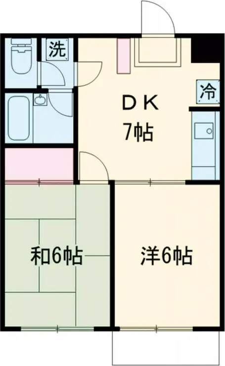 武蔵ハイツ1 2階階 間取り