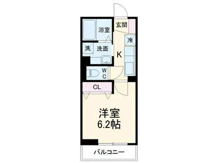 グレイシア(1K/3階)の間取り写真