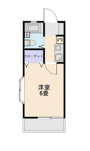 花の木B(1K/2階)の間取り写真