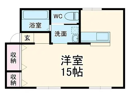 ミネマンション(ワンルーム/1階)の間取り写真