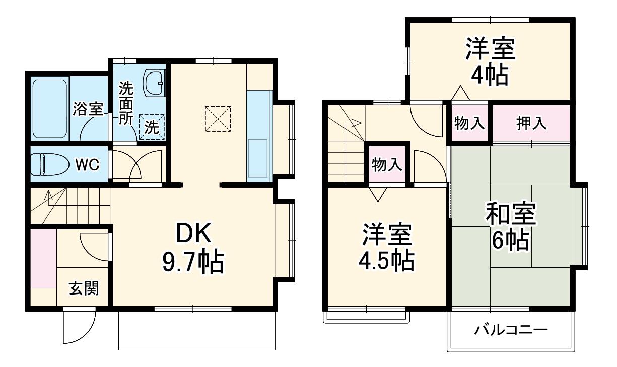 ビューパレス泉台Ｃ棟(3LDK)の間取り写真