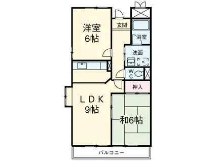 SHマンション名東(2LDK/3階)の間取り写真