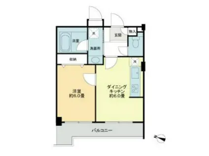 ライオンズマンション高砂第5(1DK/6階)の間取り写真