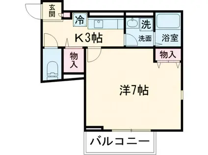 スペリアルSK(1K/2階)の間取り写真