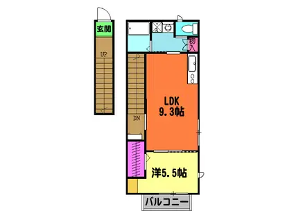 ラシーネ鎌倉(1LDK/2階)の間取り写真