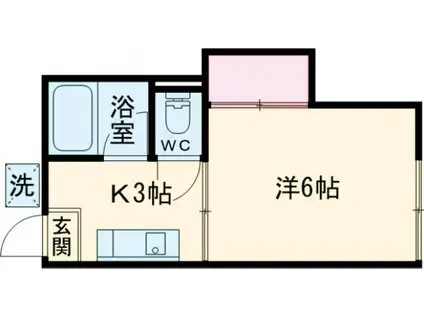 アパルト小松(1K/1階)の間取り写真