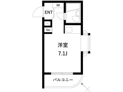 千歳烏山ホームズ(ワンルーム/2階)の間取り写真