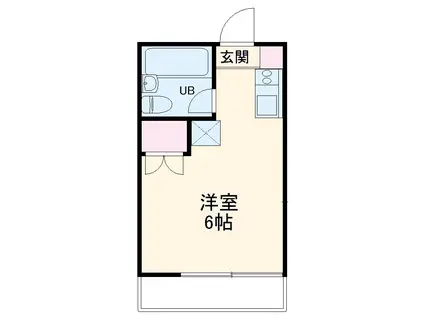 クレール菅野(ワンルーム/2階)の間取り写真