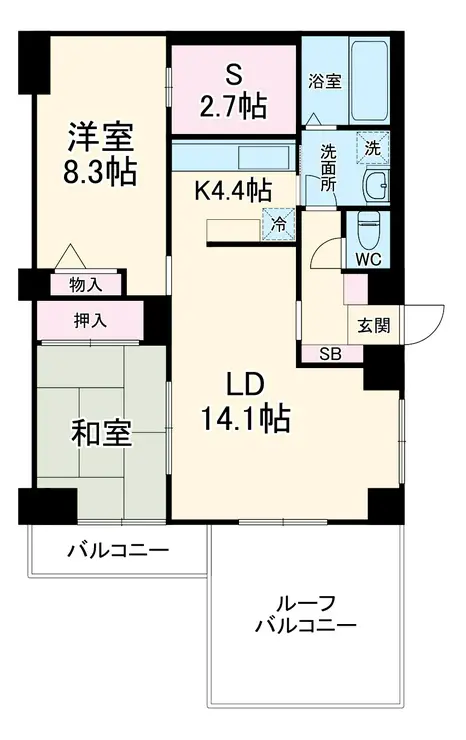 クレア日吉 4階階 間取り