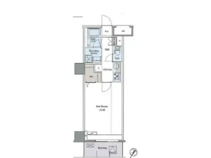 ラグゼナ平和台(1K/3階)の間取り写真