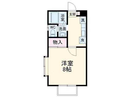 ガーデンヒルズ日吉イースト(1K/2階)の間取り写真