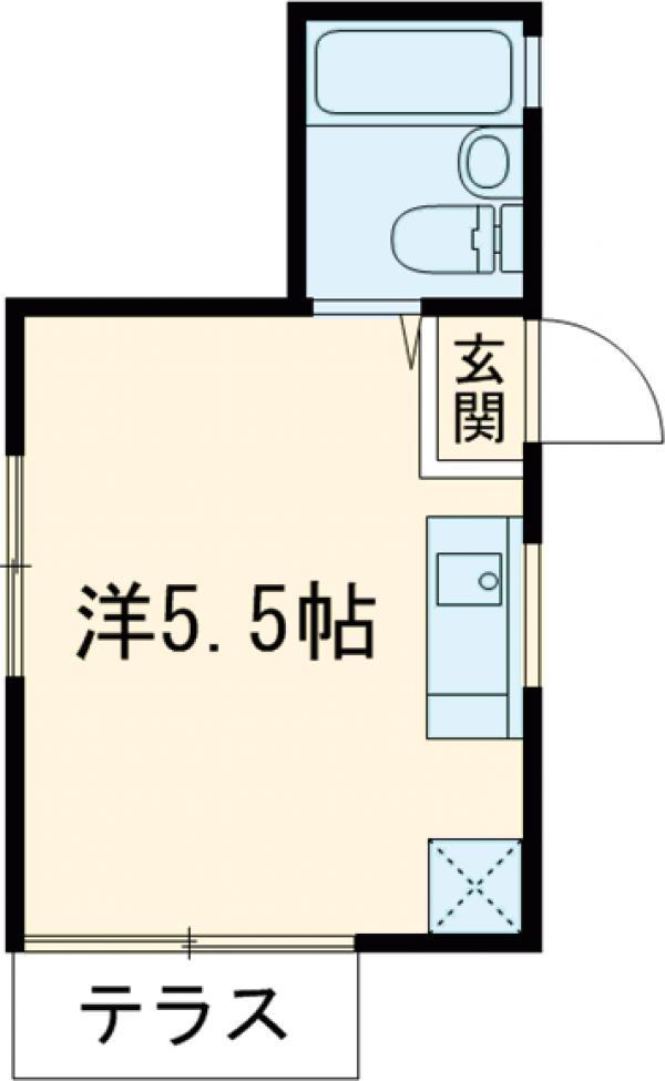 SKハイツ(ワンルーム/1階)の間取り写真