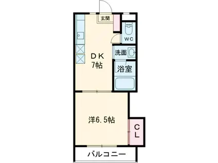 第12島田マンション(1DK/3階)の間取り写真