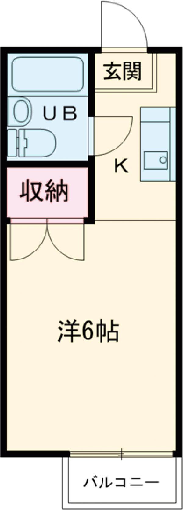 ハイムYTY1(1K/1階)の間取り写真