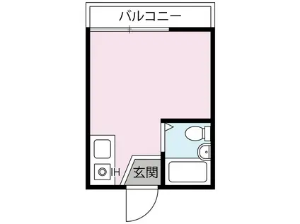 クロノス北烏山(ワンルーム/1階)の間取り写真