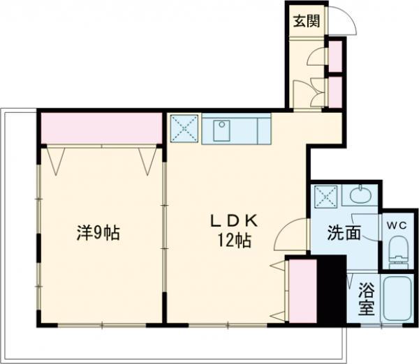 青戸ハイツ(1LDK/3階)の間取り写真