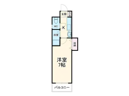 レジデンス16番館(1K/3階)の間取り写真