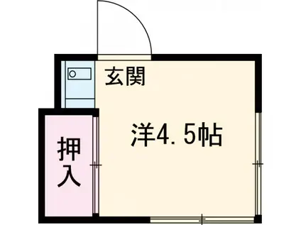 清栄荘(1K/1階)の間取り写真
