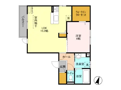 グリーンガーデン(1LDK/2階)の間取り写真