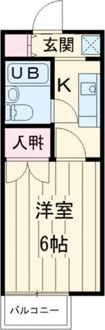 パストラルM(1K/1階)の間取り写真