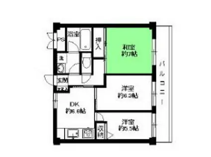 ガーデンヒル寿々木(3DK/3階)の間取り写真