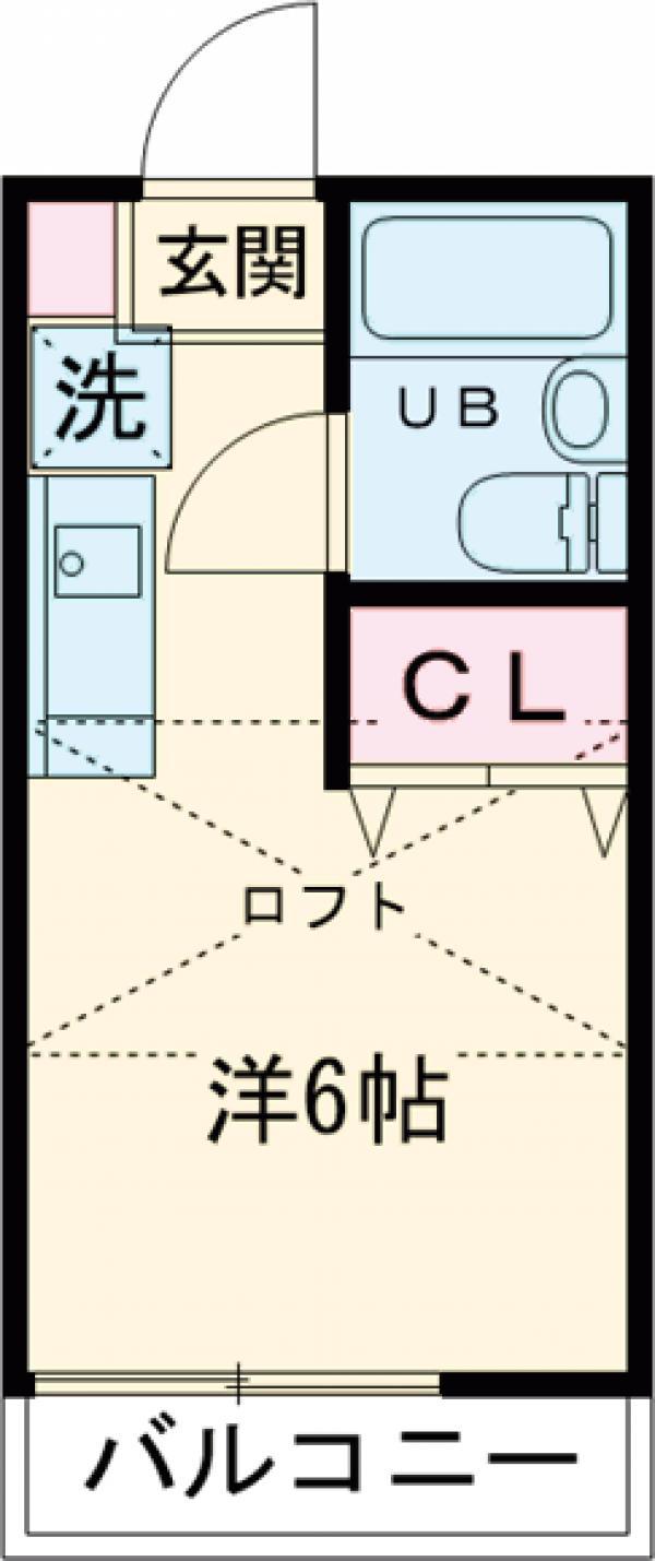 ハイムアプリコット(ワンルーム/2階)の間取り写真