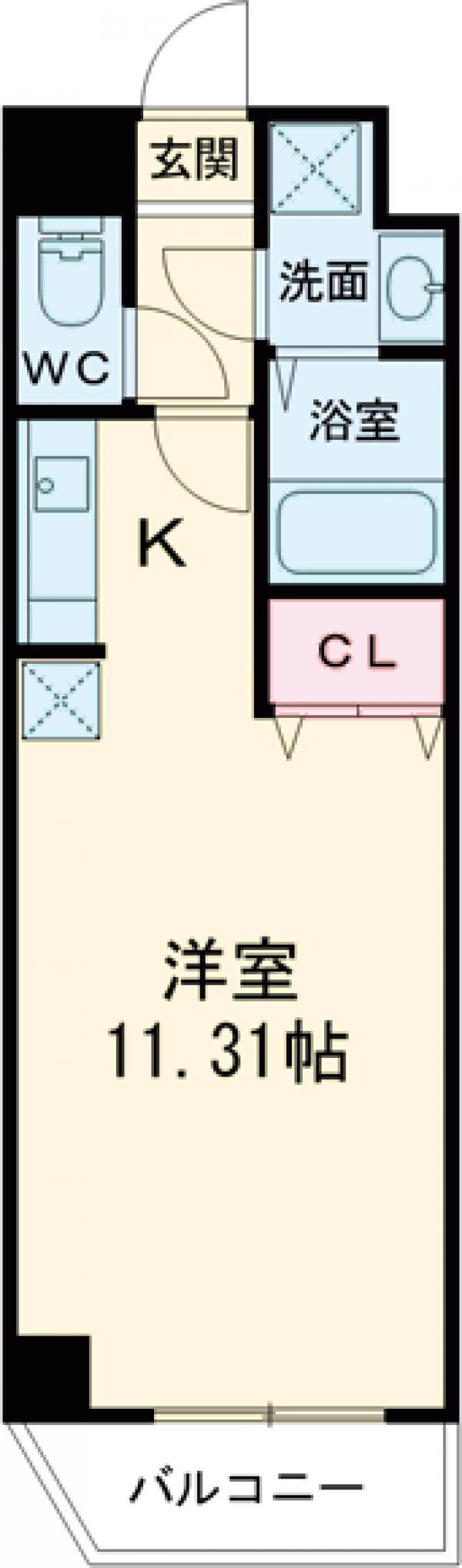 MAXIMASⅡ(ワンルーム/5階)の間取り写真