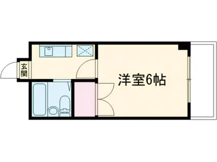 ヴィレッジハウス北烏山(1K/4階)の間取り写真