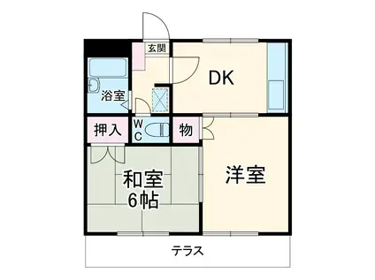 シティパレス北本第5(2DK/2階)の間取り写真