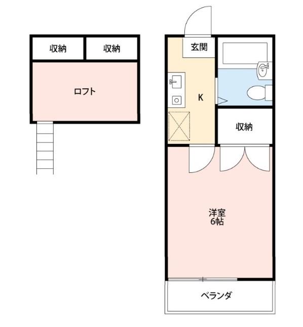 アルツHS1(1K/1階)の間取り写真