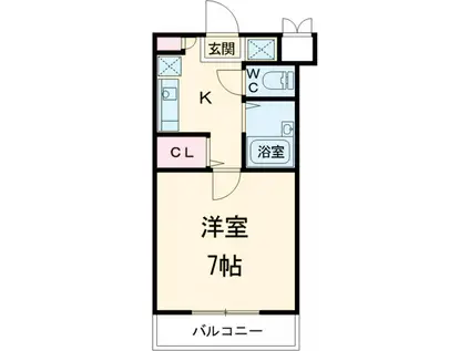 サンテミリオン千歳烏山(1K/2階)の間取り写真