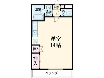 アーク市川マンション(ワンルーム/3階)の間取り写真
