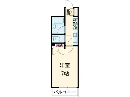 サンパラッツオ参番館(1K/3階)の間取り写真