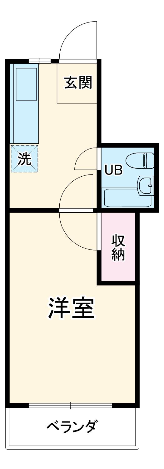 メゾンアベ(1K/2階)の間取り写真