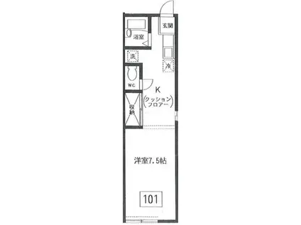 ファミール(1K/1階)の間取り写真