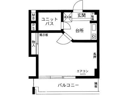 アネックス国領(1K/4階)の間取り写真