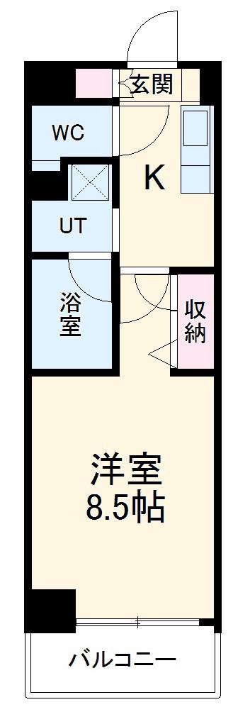 シティライフ東山公園(1K/7階)の間取り写真