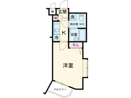 フェニックス芦花公園駅前弐番館(1K/2階)の間取り写真