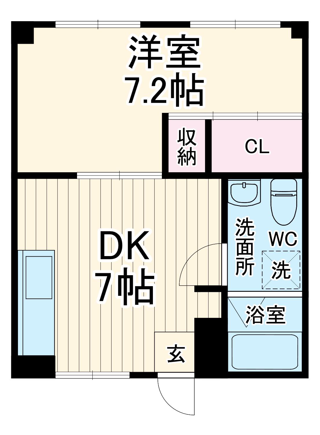 和泉ハイツ(1DK/1階)の間取り写真
