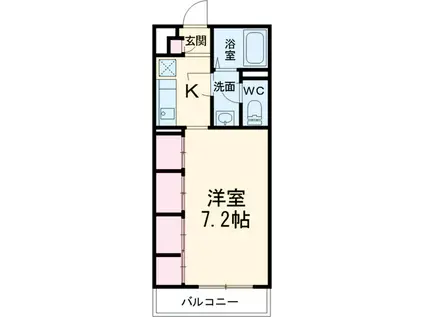 サンハイム高砂(1K/1階)の間取り写真