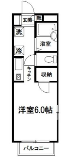ナリッシュアレイ(1K/2階)の間取り写真
